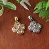 2025 Luxurious Two-Tone Gold & Silver Four-Leaf Clover Diamond Pendant Necklace