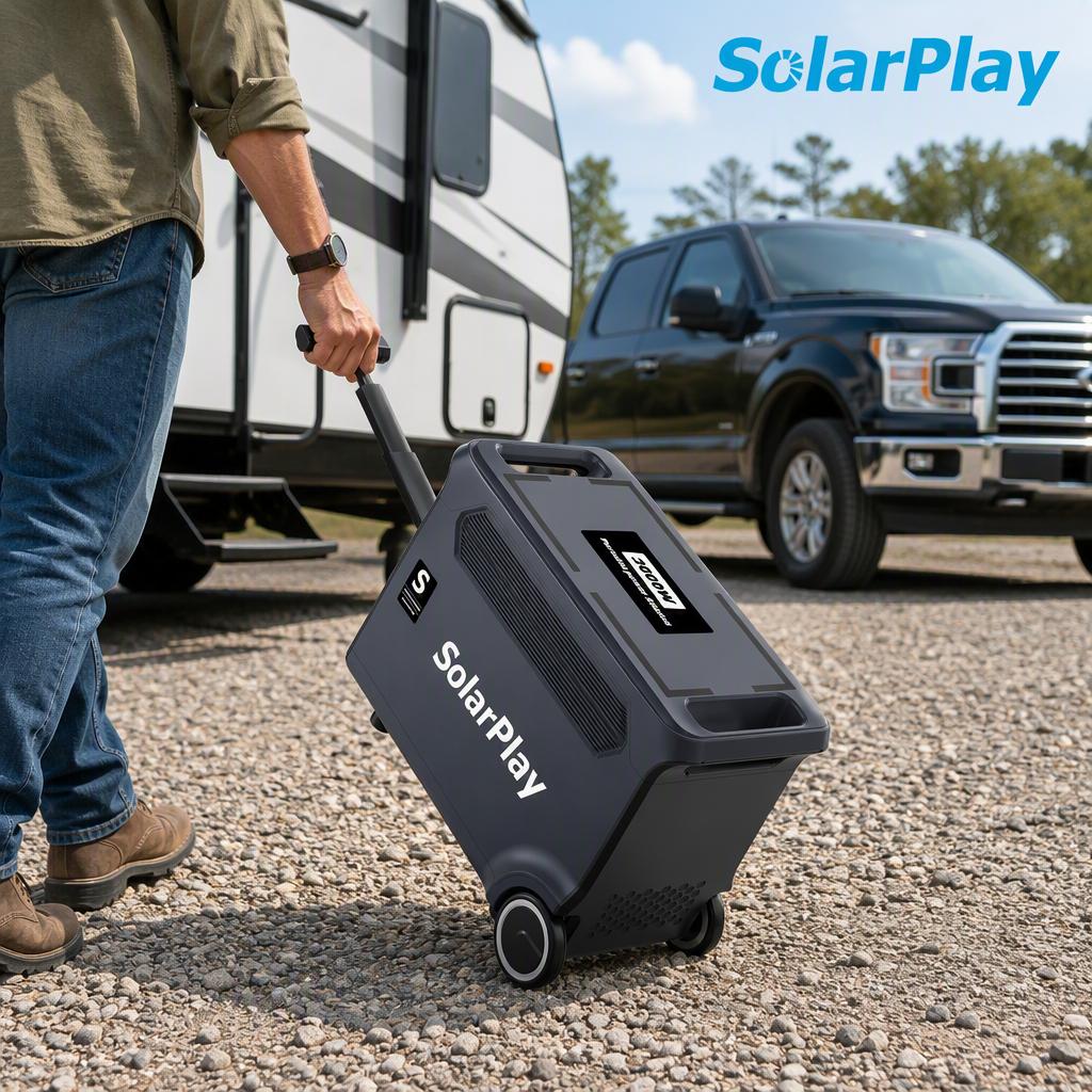 Solarplay 3600W Portable Power Station 3840Wh Solar Generator with 400W Solar Panel 30% ITC Eligible UL Certified
