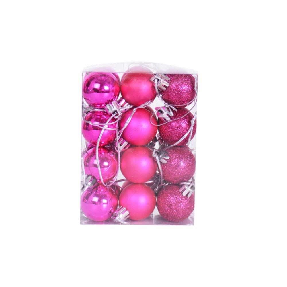 

24pcs/box 3cm Christmas Tree Ball Bauble Hanging Home Party Ornament Decor Tree Decoration Balls Party Hanging Pendant Navidad 3cm розы красного
