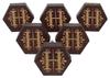 IBA Indianbeautifulart Brown Alphabet H Engraved Furniture Knobs Cabinet Drawer Pull Pack