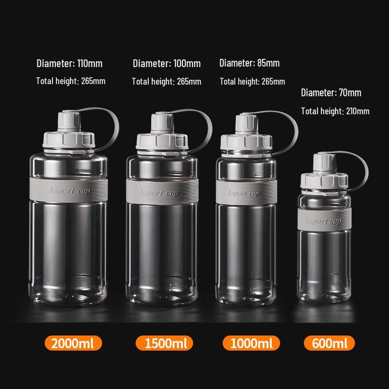 Stor Kapacitet Utomhus Sportvattenflaska med Sugrör - Stöttålig, Bärbar, Anpassningsbar Plastmugg