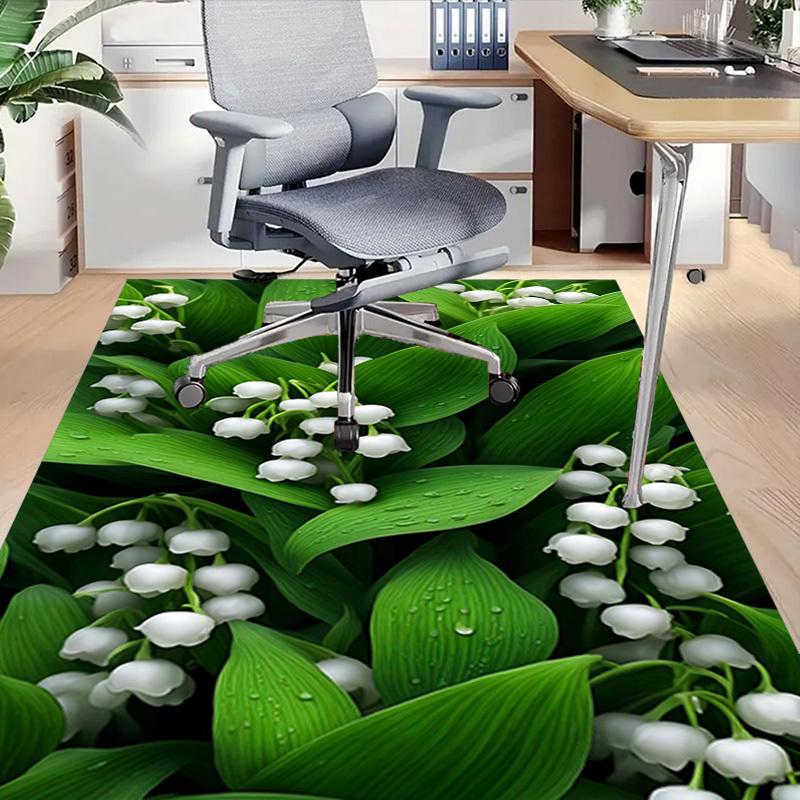 1PC Lily of the Valley Extra Large Non Slip Floor carpet, Office, family, bedroom, Studio   Large Area Rug Indoor Rugs, , Vibrant Colors