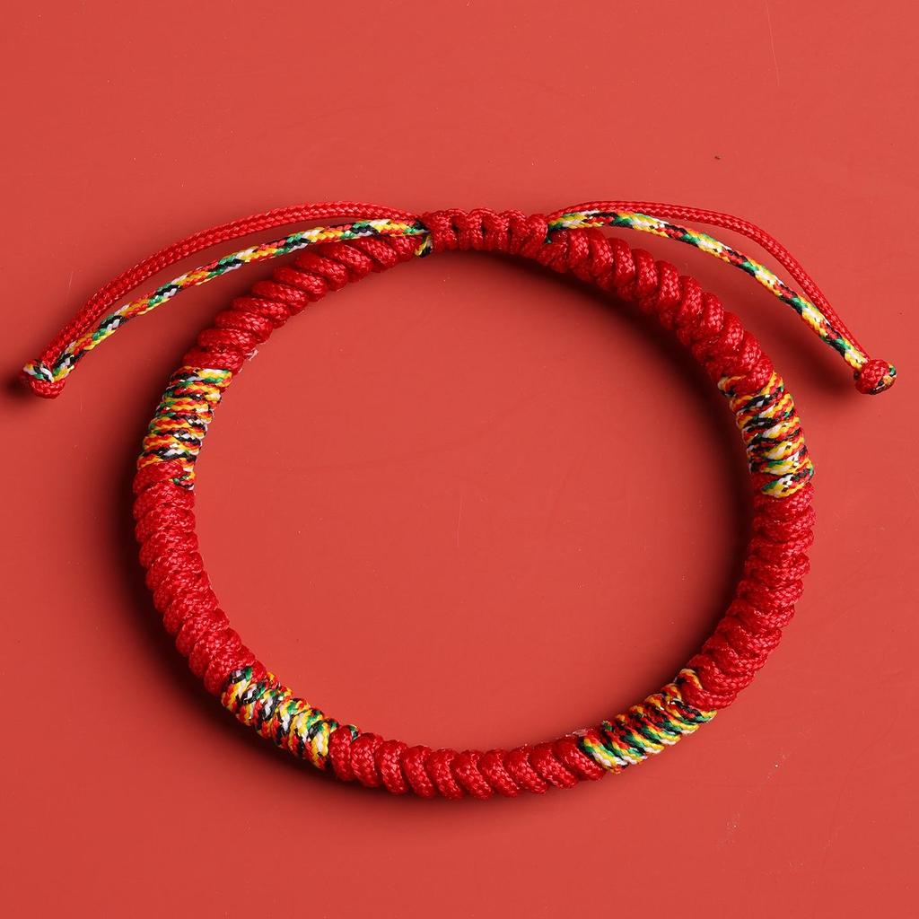 Handmade Zodiac Year of the Horse Red String Bracelet - Ethnic Style Woven Thread for Men & Women