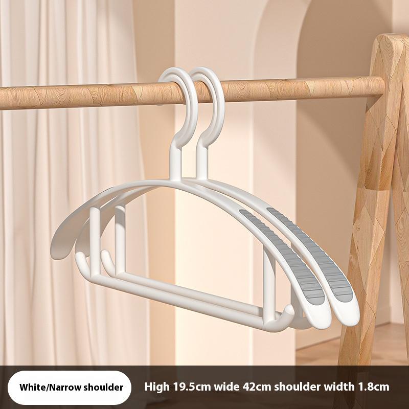 10pcs Household Non-slip Hanger, Thick And Wide Shoulder Plastic Drying Rack, Used To Hang Clothes