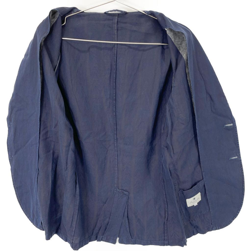 GIANNETTO Indigo Striped Shirt Jacket Jacket 46 NavyUsed