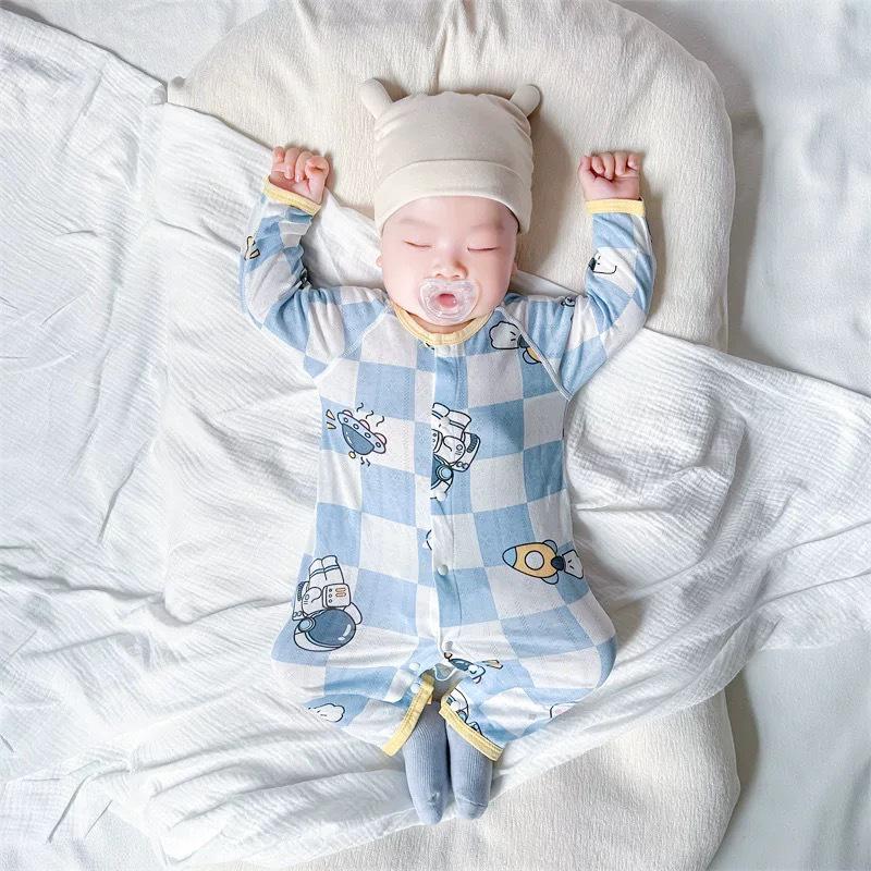 Summer Newborn Bamboo Jumpsuit - Thin, Long Sleeve Pajamas Romper