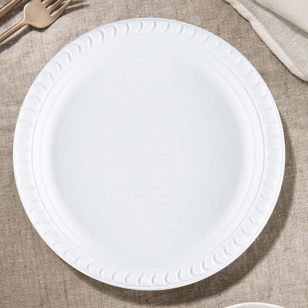 Round Disposable And Microwaveable Party Tray, 6-inch 50-piece Picnic Disposable Cutlery