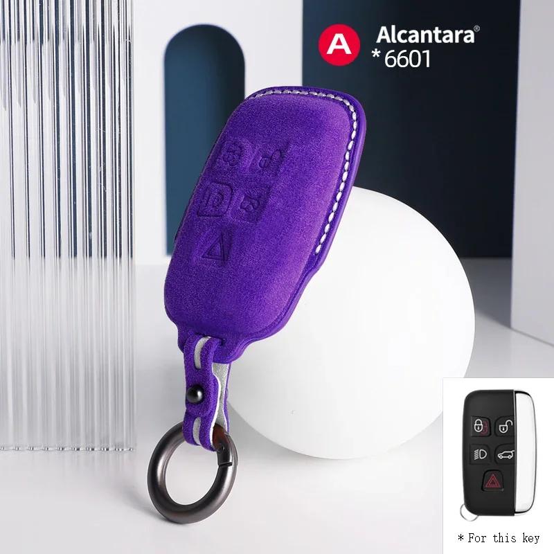 Interior Mouldings For Jaguar XE XF E Pace F Pace A9 A8 A9 X8 XJ XFL XJL Car Key Case Keychain Suede Cover Shell Protector Inter