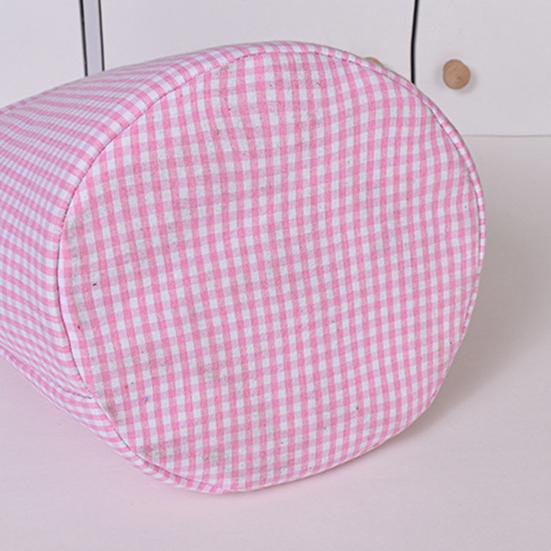 Easter Bunny Basket Plaid Gingham Easter Bucket with Handle Cute Egg Hunting Tote Bag for Candy Gifts Storage Party Supplies