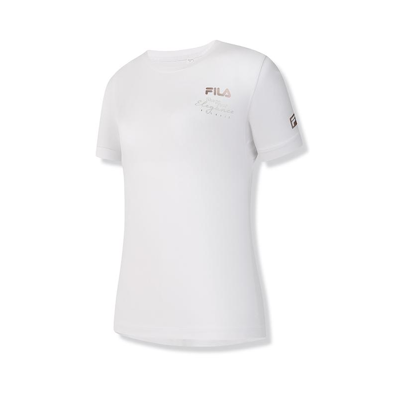 

New FILA Fitness Series T Shirt Women s Jade White A11W531102F-WT S