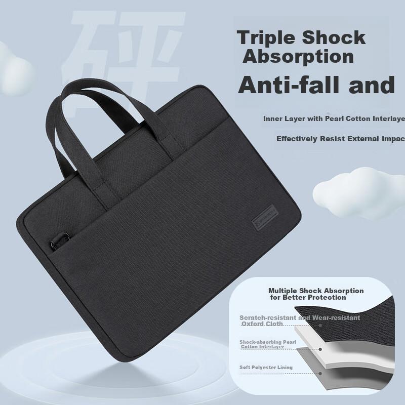 BRINCH Laptop Bag, 15.6/16 Inch Business Handbag, Suitable for Huawei, Xiaomi, Apple Laptops