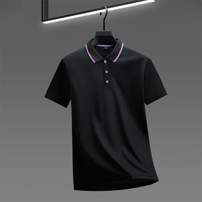 Men's Casual Solid Color Short Sleeve Polo Shirt 2026 Summer Fashionable Comfortable Versatile Top for Men