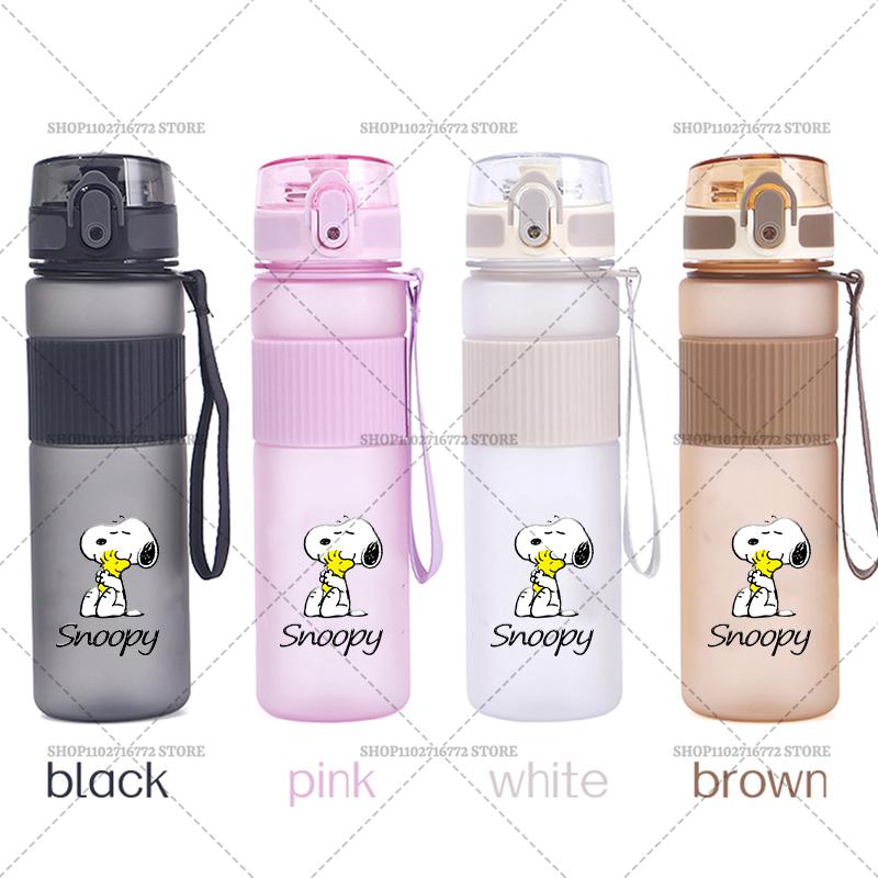550ml Snoopys Water Bottles Cute Cartoon Drinking Cup Portable Cups Women High Quality Sport Leak Proof Mug Bottle Birthday Gift