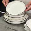 Ceramic Dinner Plate Creative Platter Western Food Large Disc Salad Breakfast Dishes Pasta Sushi Plate Kitchen Tableware Cutlery