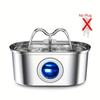 108oz/3.2L Cat Water Stainless Steel Pets Dispenser With LED Light Silent Pump Automatic Fountain For Cat Dog Drinking Bowl