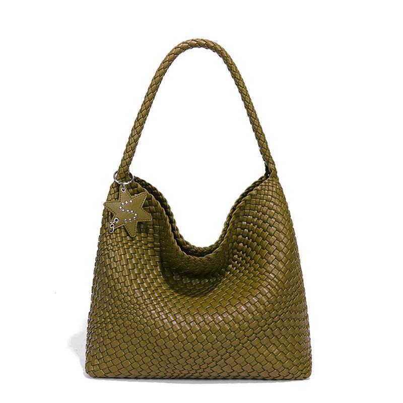 Large-capacity Mother Tote Bag Hand-woven Bag Commuting Armpit Shoulder Bag Simple Fashion Handbag