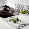 Decorative Glass Cutting and Serving Boards Ethnic Pattern 2X30X52 Cm