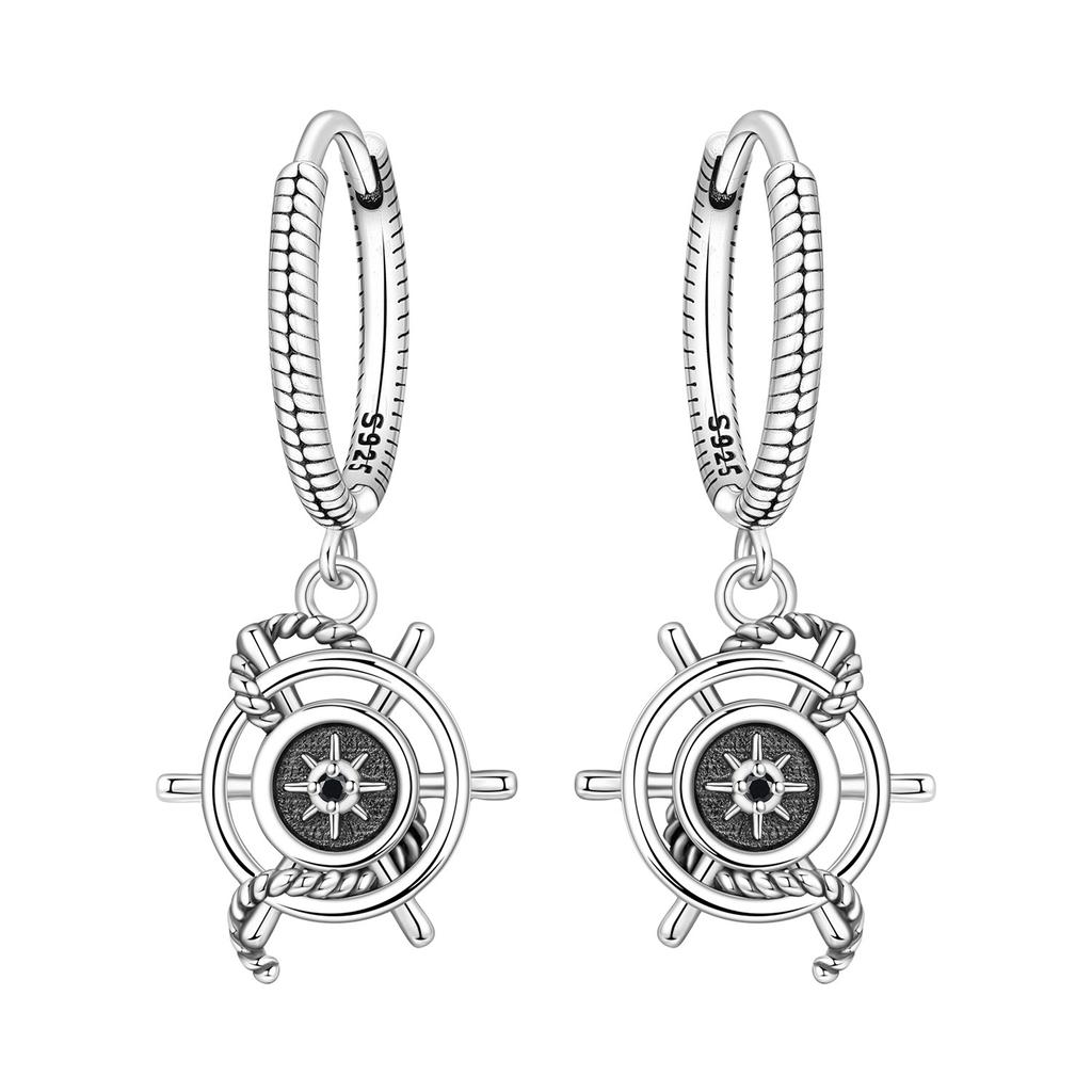 Orstarry 925 Silver Starry Mermaid Tail Hoop Earrings For Women Original Love Jewelry Party Gifts