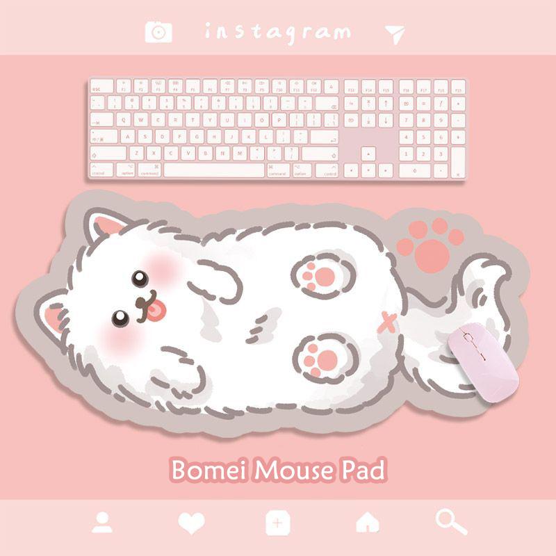XXL Large Cute Furry Mouse Pad Kawaii Kitty Cats Mouse Mat 70x30cm Gamer Desk Carpet Anime Mousepad Gaming Accessories Play Mats