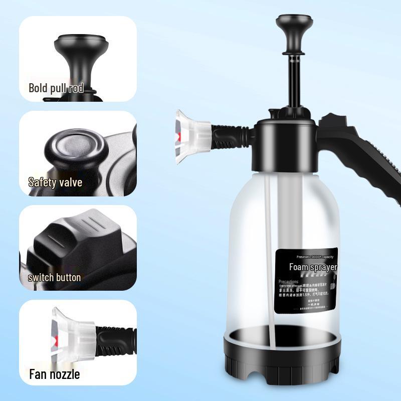 2L Handheld Foam Car Wash Sprayer with Pressure Relief Valve