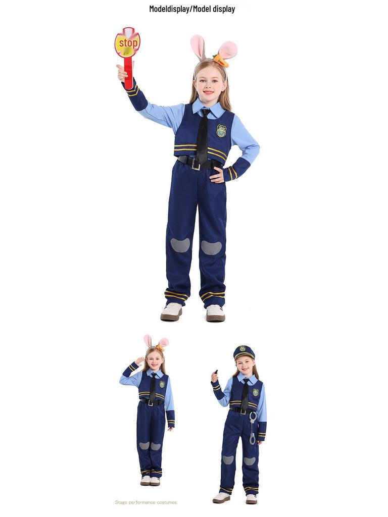 Police Officer Rabbit Costume for Men & Women - Animal Cosplay for Christmas