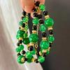 National Style Natural Chalcedony Natural Black Agate Bracelet Atmosphere Bracelet Niche