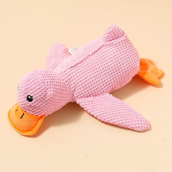 Pet Teeth Grinding Toy Multi-purpose Plush Duck Toy Interactive Rattle Design Chew Toy Dental Health Dog Toy