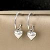 New Fashion Silver Needle Simple Small Heart Earrings for Women Designer Hoops Earring Delicate Party Gifts