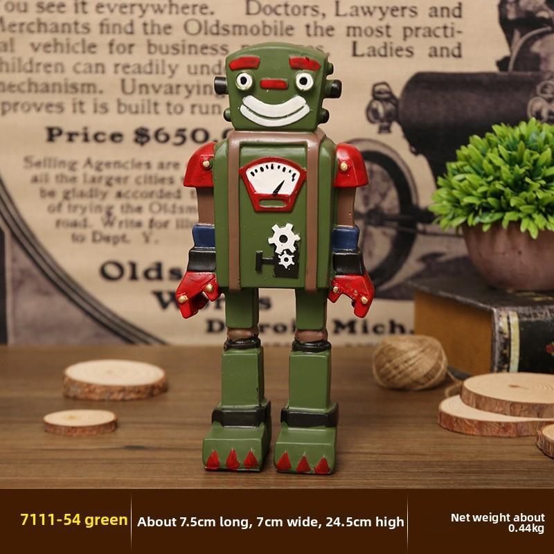 Resin Retro Robot Artwork For Home Office Gift For Teens And Decoration Friends