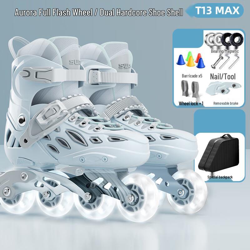 Siwei Kids  Pro Inline Skates with Backpack Kids Size 1