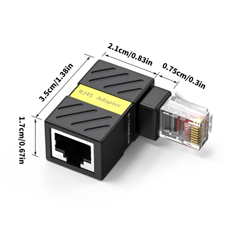 90Degree Rotatable Ethernet Coupler For Cat6 Cables Male And Female RJ45 Connectors 360 Rotating 1000mbps Bandwidth