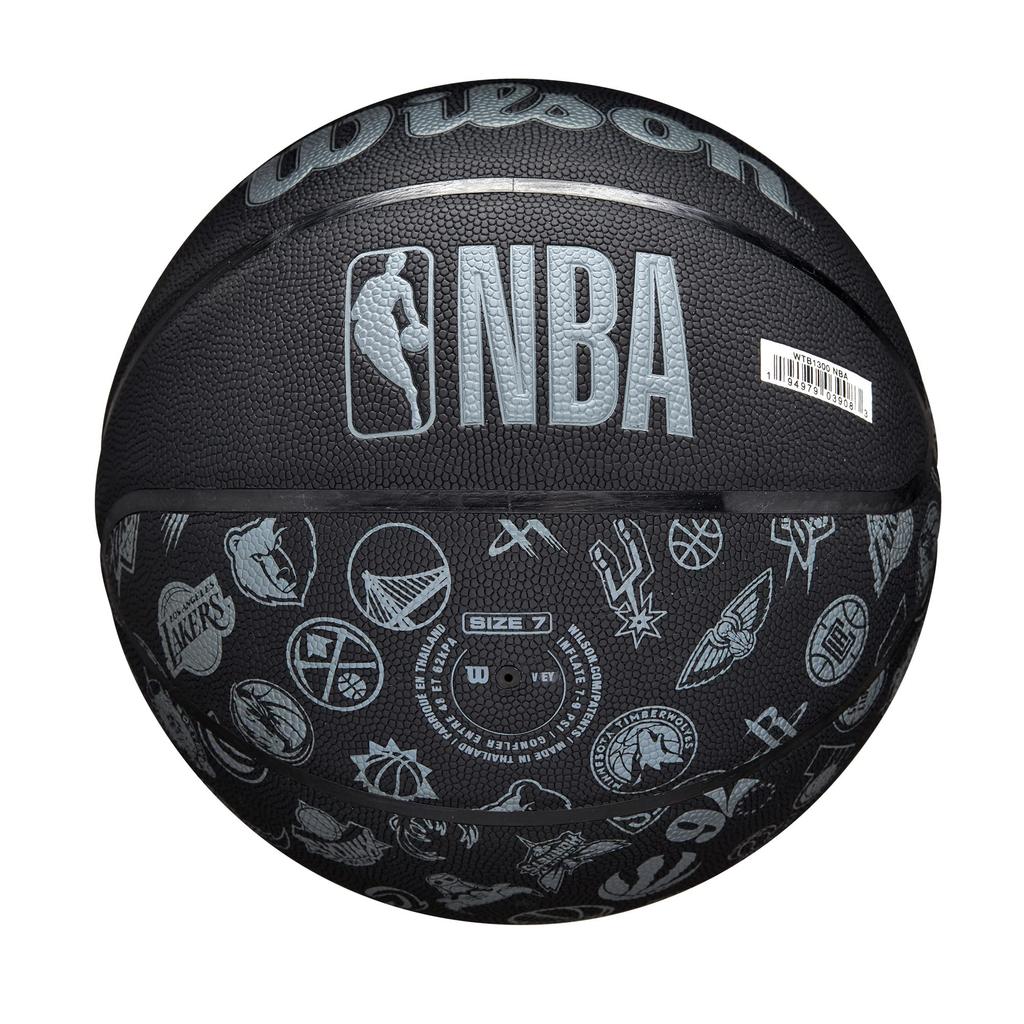 Wilson Men's NBA ALL TEAM BSKT Basketball (Size 7, NBA All Team) WZ4029401XB7, Size 7/Diameter: Approx. 24.5cm, Black