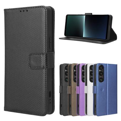 Diamant Muster Luxus Flip Leder Brieftasche Abdeckung für Sony Xperia 1 10 5 V Magnetische Stand Telefon tasche Fall für Xperia 5 VI 10 IV 1 III