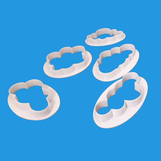 5Pcs Cloud Shape Plunger Cutter Fondant Mold Sugarcraf-t Cake Decorating Tools