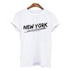 Harajuku Women Tshirt New York Summer Print White Black T Shirt Ladies Clothing 90S Tops Graphic Clothes Female Tee Shirt 2025