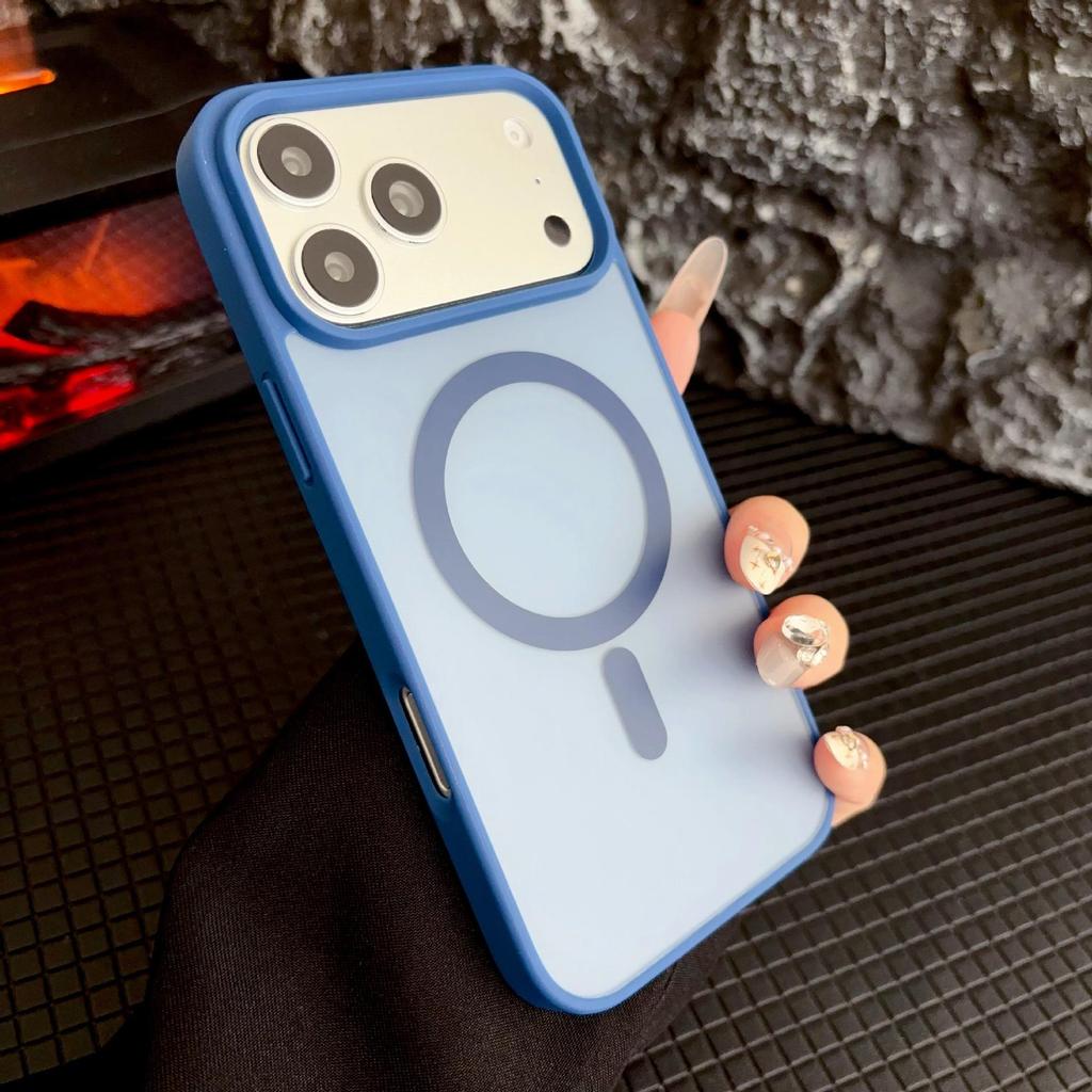 Compatible iPhone 17 Pro Max Case: Skin-Feel, Color-Blocking, Magnetic, Magsafe-Ready, All-Inclusive Protection.
