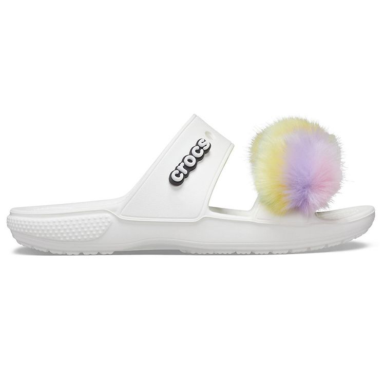 Crocs Classic Fur Sure Trendy Sandals Men Sandals White 207405-100
