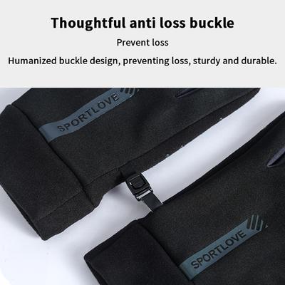 Winter Gloves Men Women Cycling Bike Non-Slip Thermal Fleece Cold-Resistant Wind Waterproof Warm Outdoor Running Skiing Mittens