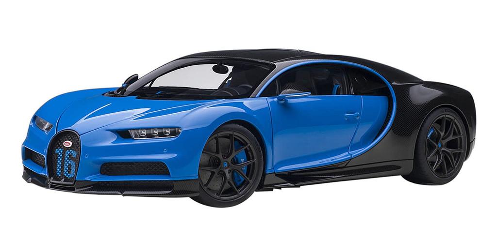 AUTOart Bugatti Chiron Sport 2019 French Black Fertigprodukt 70997 1/18 Blau/Carbon