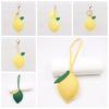 PU Leather PU Leather Hanger Fruit Bag Pendant Lovely Lemon Keychain  Bag Ornament