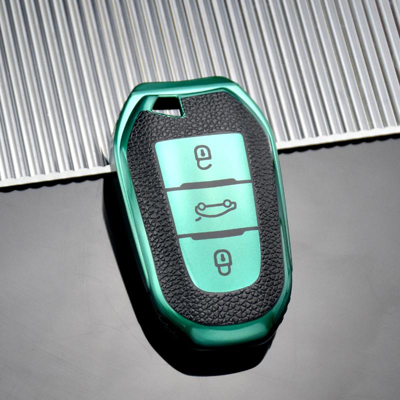 Kožené TPU puzdro na diaľkové ovládanie na kľúče do auta Kryt Taška Shell Fob Pre ​​Peugeot 2008 3008 4008 5008 308 408 508 pre Citroen C3-XR C4 C4L C6 Protector Príslušenstvo