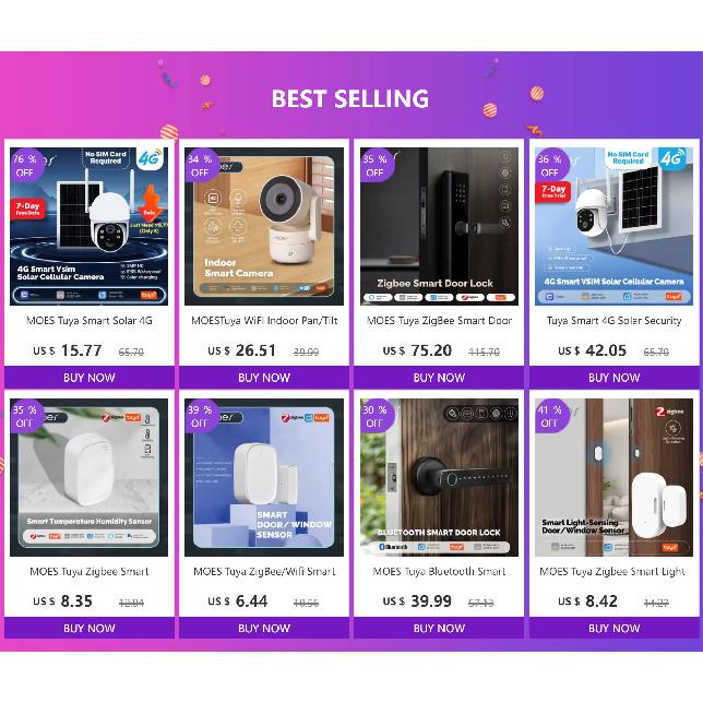 MOES WiFi Temperature & Humidity Sensor LCD Screen Infrared Sensing Backlight Smart Tuya APP Remote Control Alexa Google Voice