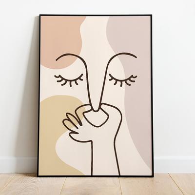Funny Toilet Art Poster Bathroom Wall Decor Guest WC Neutral Colors Print Canvas Painting Humoristic Line Abstract Pictures