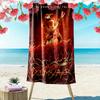 Name Custom Rockstar Doomguy Print Beach Towel, Large Soft Quick Dry Towel for Beach Camping Swimming
