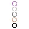 5pcs Smart Ring Sleeve Black White Gray Pink Purple Silicone Elastic Anti Scratch Skin Friendly Smart Ring Cover S for Size 6 7 8 9 10