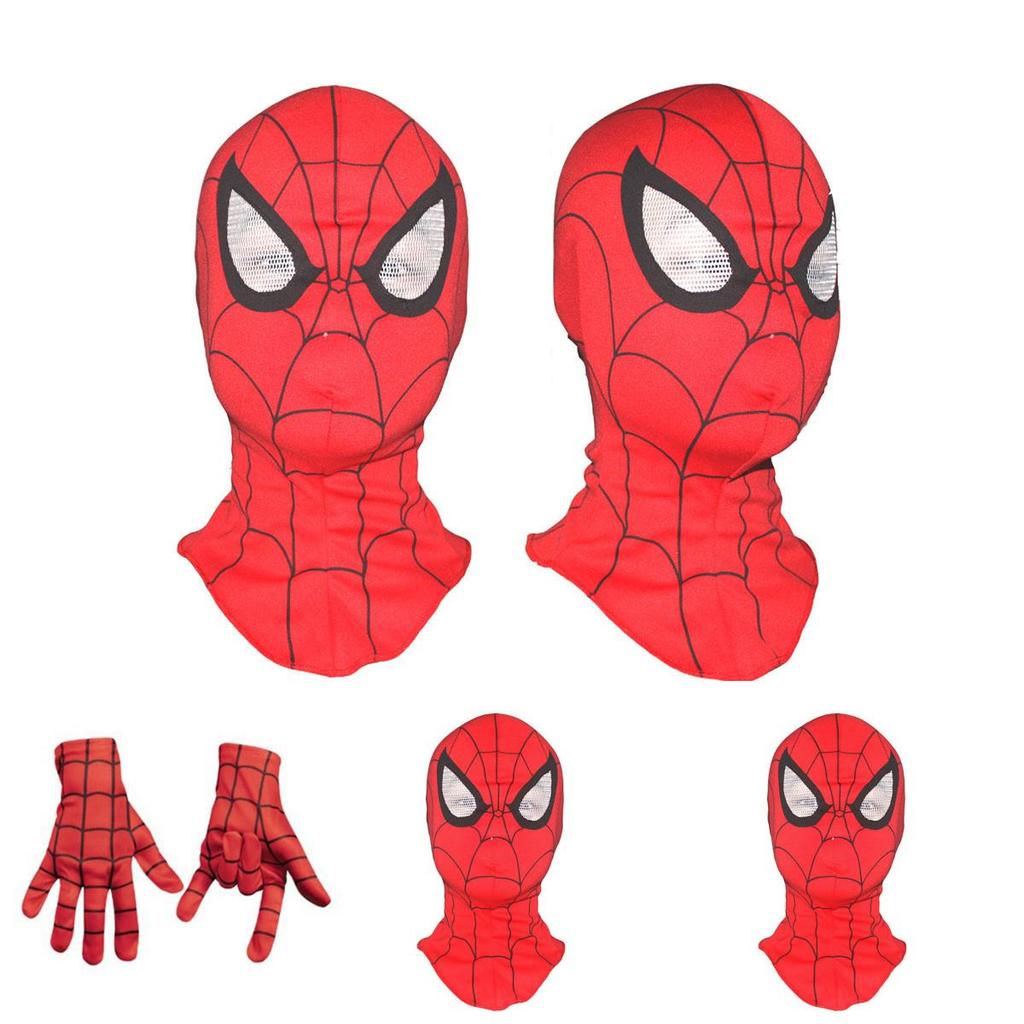 Lebendige Kinder Spiderman Maske Vollkopf Cosplay Mit Weichen Handschuhen Für Halloween Spaß