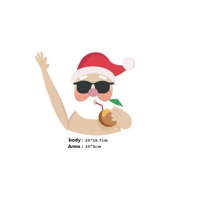 Auto Dekorieren Weihnachten Weihnachtsmann Winkender Aufkleber Auto Heckwischer Aufkleber Windschutzscheibenwischer Aufkleber Anhänger Heckwischer Aufkleber Niedliches Auto