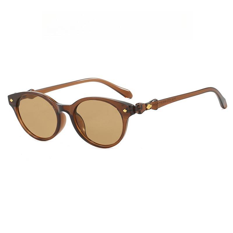 New Design Small Frame Sunglasses for Women Fashion Retro Anti Blue Light Sun Glasses Personalized Oval Frame Eyeglasses