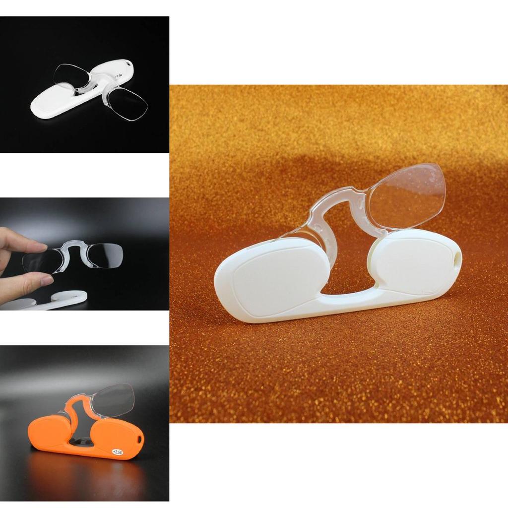 Lunettes de lecture ultra fines, reposant sur le nez, pinçant, lecteurs, étui universel, pod