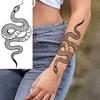 1 Sheet Snake Temporary Tattoos For Women Men Arm Leg Forearm Body Adults Rose Fake Flower Tattoo Sticker Waterproof Covers Up
